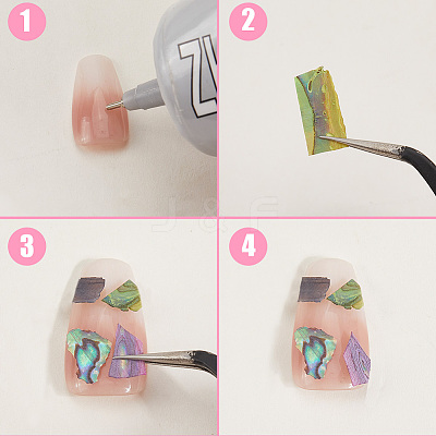 1 Set 12 Grid Nuggets Abalone Shell Nail Art Sequins for Woman Girls MRMJ-SP0001-07-1