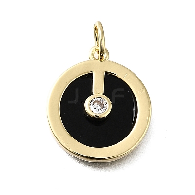 Brass Micro Pave Cubic Zirconia Pendants X-KK-S523-11G-1