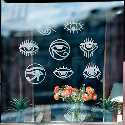 Waterproof PVC Colored Laser Stained Window Film Adhesive Stickers DIY-WH0256-025-1