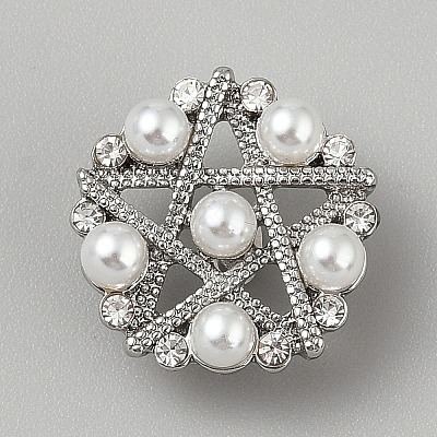 1-Hole Alloy Buttons BUTT-WH0030-59-1