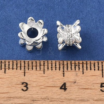 Rack Plating Brass Beads KK-B088-10B-S-1