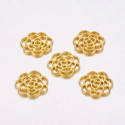 Valentine Gifts Idea for Women Zinc Alloy Filigree Pendants X-PALLOY-D227-G-1