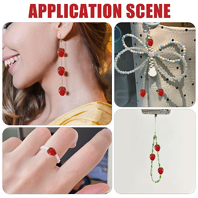 50Pcs Handmade Lampwork Beads LAMP-CA0001-17-1