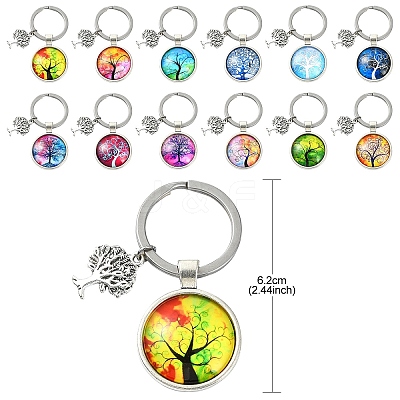 Alloy Glass Keychains KEYC-YW00008-01-1