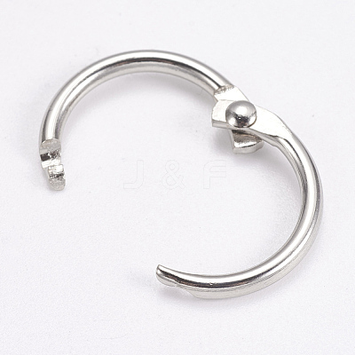Iron Loose Leaf Book Binder Hinged Rings X-IFIN-WH0015-01-20mm-1