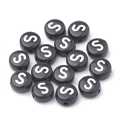 Opaque Acrylic Beads X-SACR-N002-02S-1
