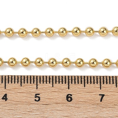 Rack Plating Brass Ball Chain Necklaces for Women NJEW-G102-01A-G-1