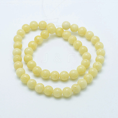 Natural Mashan Jade Round Beads Strands G-D263-4mm-XS06-1