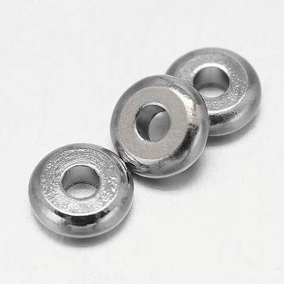 Flat Round Brass Spacer Beads LS-KK-E738-65A-P-1