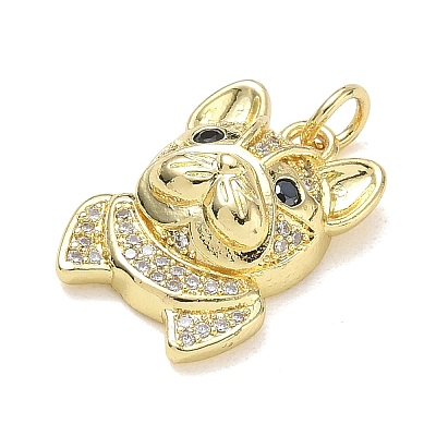Brass with Rhinestone Pendants RB-CBA6830-18G-01-1