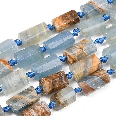 Natural Blue Calcite Beads Strands G-A314-A06-01-1