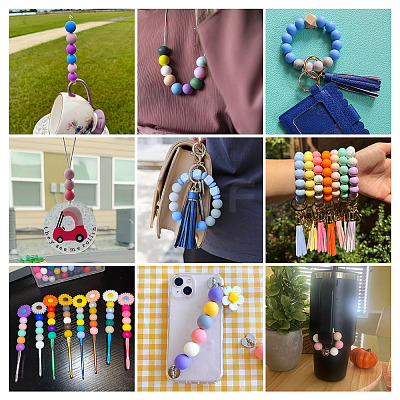50Pcs Food Grade Eco-Friendly Silicone Beads SIL-TADJ0001-03D-1