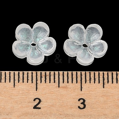 Dyed & Heated Glass Bead Caps GLAA-C042-01O-1