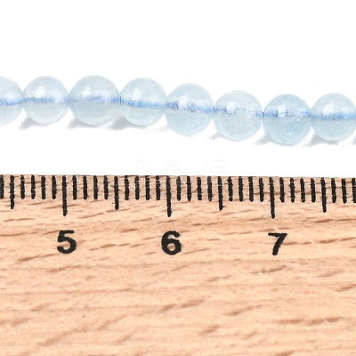 Natural Aquamarine Beads Strands G-G344-A08-4mm-1