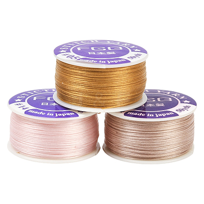 3 Rolls 3 Colors Special Coated Nylon Beading Threads for Seed Beads OCOR-PA0001-01A-1