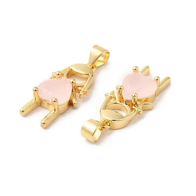 Brass Pendants ZIRC-L103-006G-1