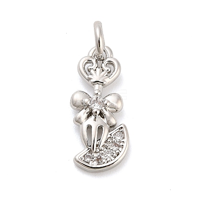 Brass Micro Pave Cubic Zirconia Pendants KK-H527-12P-1