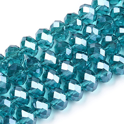 Electroplate Glass Beads Strands EGLA-A034-T10mm-A33-1
