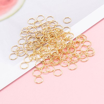 Brass Open Jump Rings KK-F824-108D-G-1
