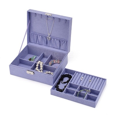 Velvet & Wood Jewelry Boxes VBOX-I001-02B-1