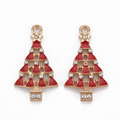 Rack Plating Alloy Enamel Pendants ENAM-S126-044-NR-1
