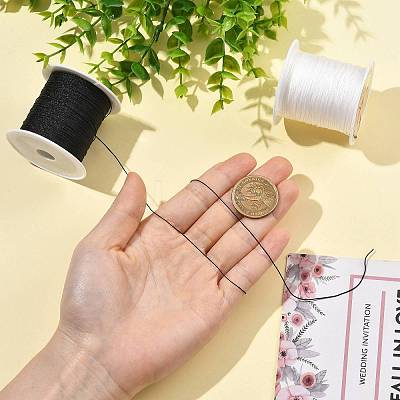2 Rolls 2 Colors Round Nylon Chinese Knot Cord NWIR-FS0001-05-1