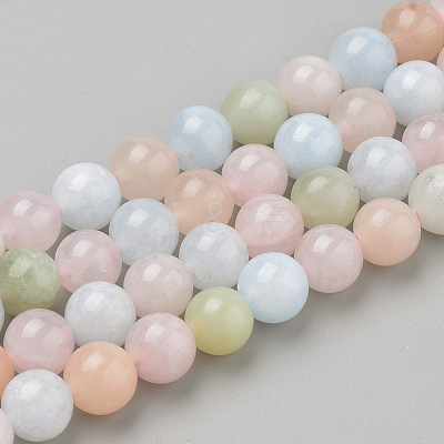 Natural Morganite Beads Strands X-G-Q961-08-6mm-1