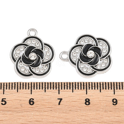 Alloy Black Enamel Pendants FIND-C095-09P-1