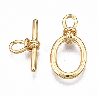 Brass Toggle Clasps KK-T063-98G-NF-1