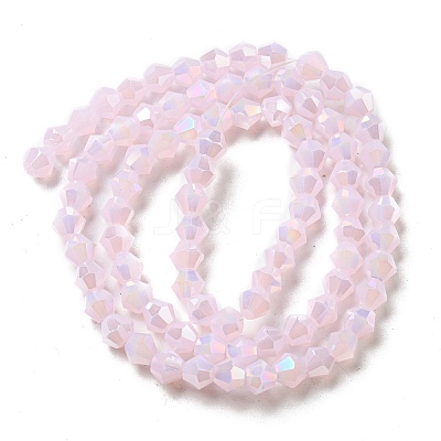 Imitation Jade Electroplate Glass Beads Strands EGLA-A039-J4mm-B02-1
