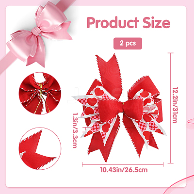 Polyester Big Bowknot FIND-WH0126-414E-1