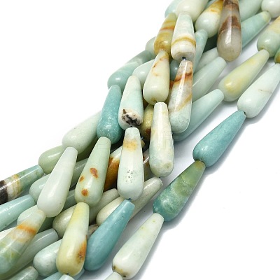 Natural Flower Amazonite Beads Strands G-E576-36-1
