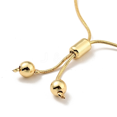 Rack Plating Brass Round Beaded Slider Bracelet for Women BJEW-B066-01A-03-1
