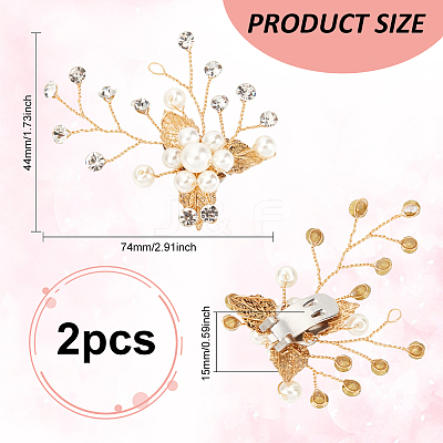 2Pcs Flower Shoe Buckle Clips FIND-FG0003-28-1