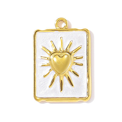 304 Stainless Steel Enamel Pendants STAS-OY002-41G-01-1