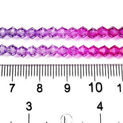 Gradient Color Baking Paint Glass Bead Strands LS-DGLA-A039-T4mm-A09-1