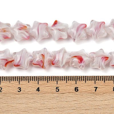 Handmade Millefiori Glass Beads Strands LAMP-H067-01B-1