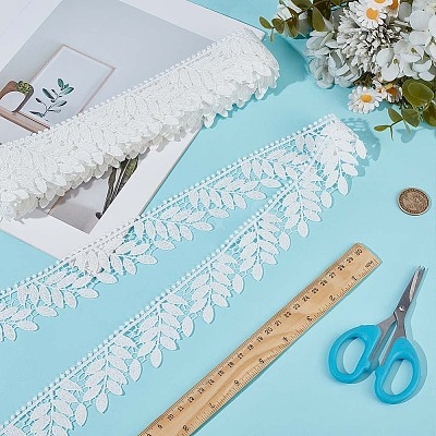 10 Yards Leaf Polyester Lace Trim OCOR-WR0001-87B-1