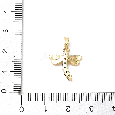 Brass Micro Pave Colorful Cubic Zirconia Pendants CU-CBA5CBE-02G-1