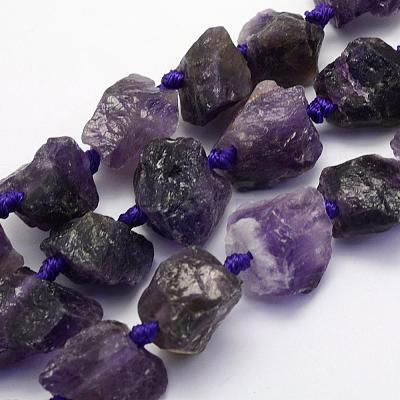 Natural Amethyst Beads Strands G-G697-E06-1