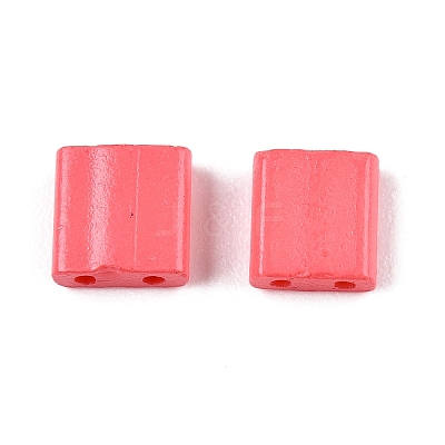 2-Hole Baking Paint Glass Seed Beads SEED-S023-17C-18-1