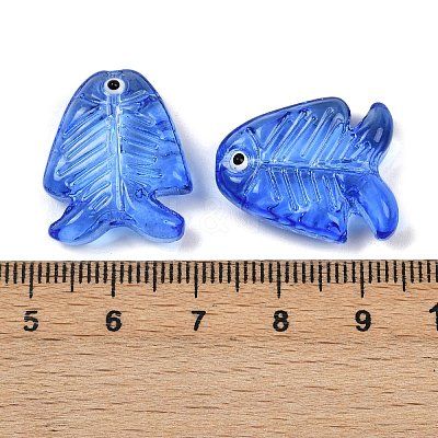 Transparent Glass Enamel Beads LAMP-U004-06O-1