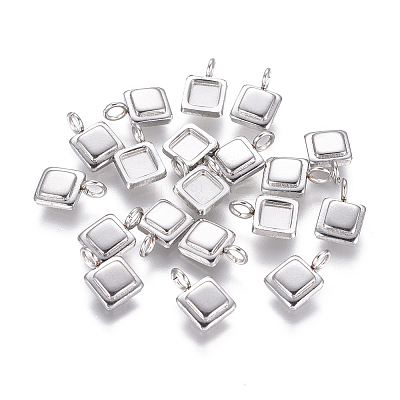 Non-Tarnish 304 Stainless Steel Pendant Cabochon Settings X-STAS-F222-024-1