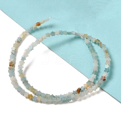 Natural Flower Amazonite Beads Strands G-G085-B09-01-1