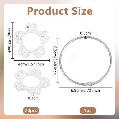 20Pcs Acrylic Floss Bobbin TOOL-OC0001-92D-1