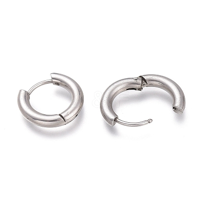Tarnish Resistant 201 Stainless Steel Huggie Hoop Earrings EJEW-L256-05B-P-1