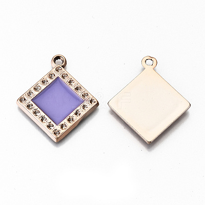 UV Plating Acrylic Pendant Rhinestone Settings OACR-R252-05-04LG-1