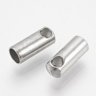 Tarnish Resistant 201 Stainless Steel Cord Ends X-STAS-S028-35-1