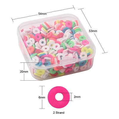 Handmade Luminous Polymer Clay Beads CLAY-YW0001-52-1