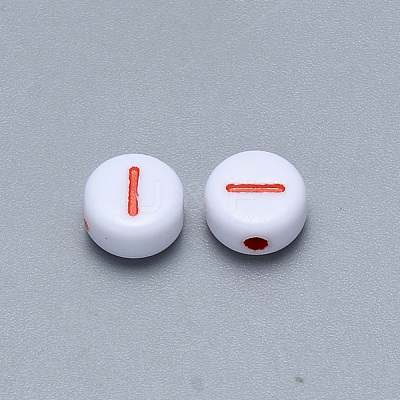 Craft Acrylic Horizontal Hole Letter Beads SACR-S201-11I-1